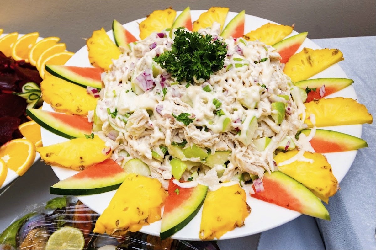 Hawaiian chicken salad served at Devilish Cuisines